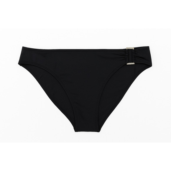 Ralph‎ Lauren Black Beach Club Metallic-Ring Bikini Swim Bottom Size 10 - Picture 1 of 6